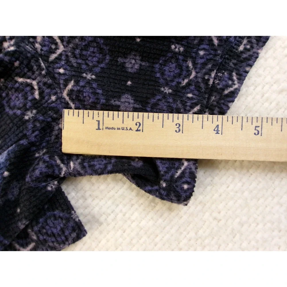 Eddie Bauer Sleepwear Womens M Blue Purple‎ Waffle Knit Pajama Shorts Fair Isle